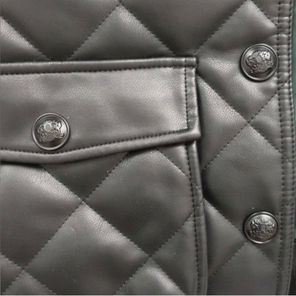 Rebecca Minkoff Diamond Quilted Faux Leather Bomber Jacket - Picture 4 of 5